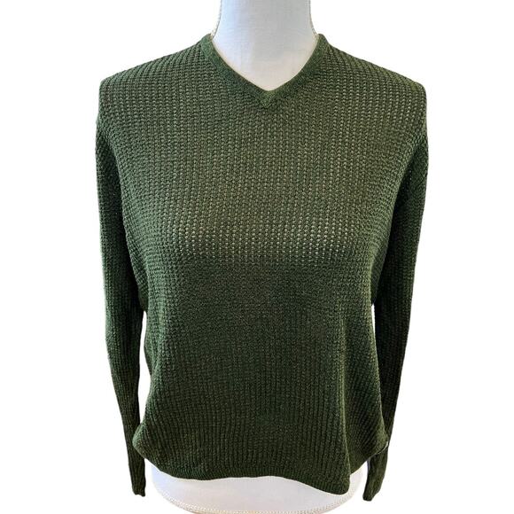 A/X Armani Exchange Moss Green Lightweight Knit Sweater S - Picture 1 of 6